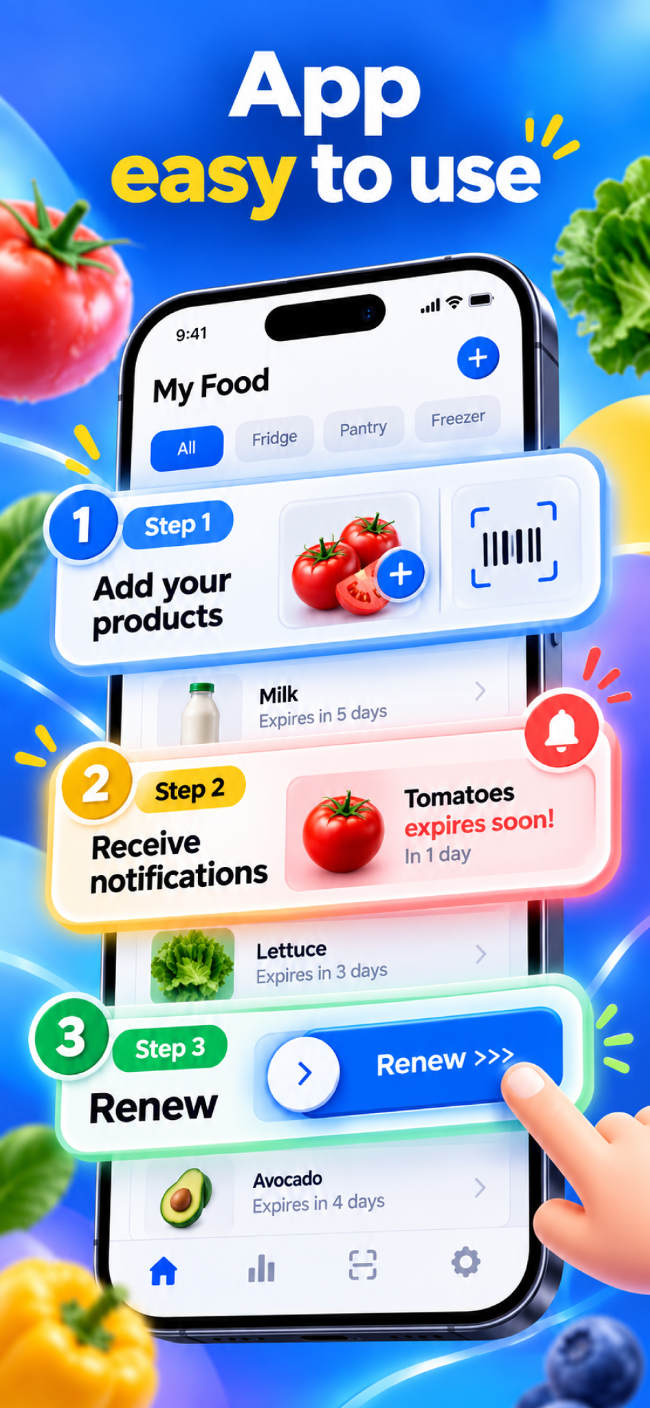Expiry Date app showing expiration reminders